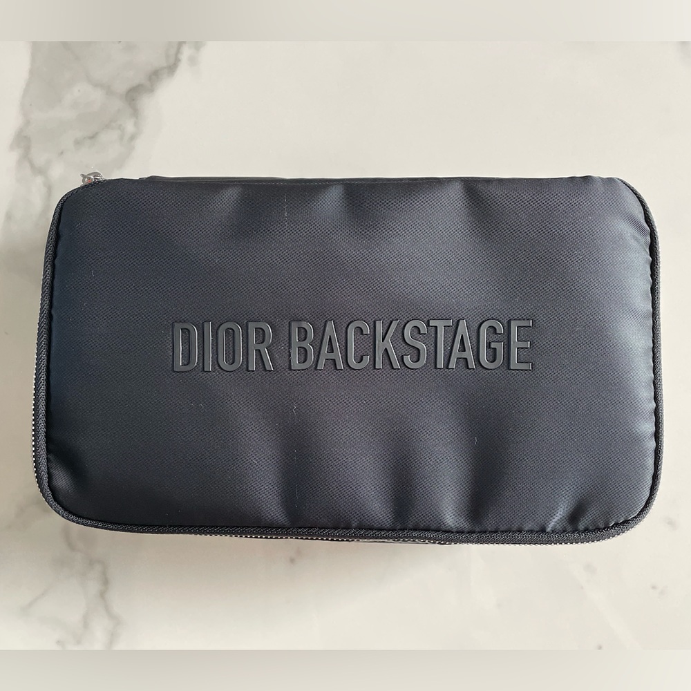 Christian Dior brush holder and makeup bag, Black, Backstage collection, New